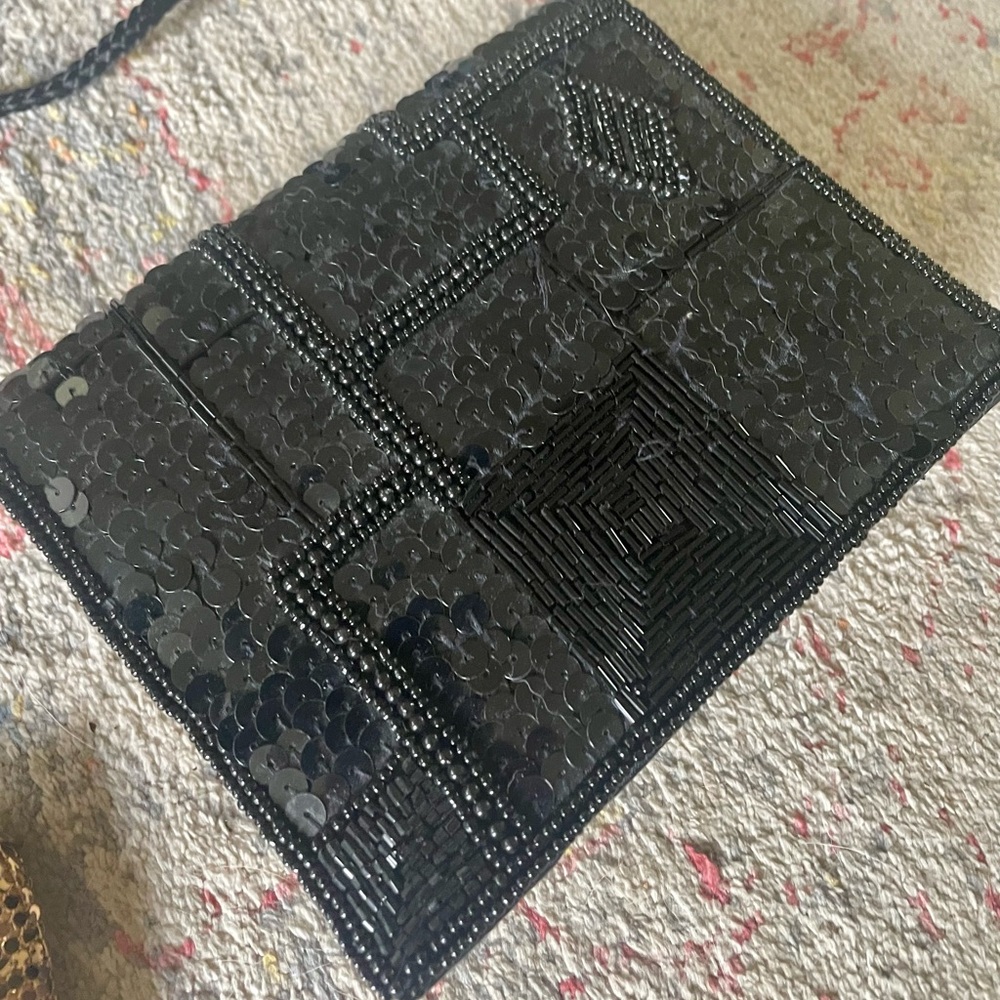 Black sequined bag